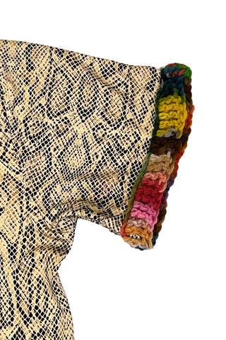 Silk Knit Snake Print Dress