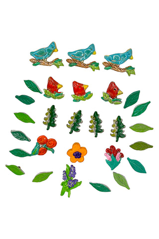 Vintage Todd Oldham "Spring Has Sprung" Lacquered Buttons, Set of 28