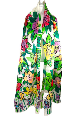 Spring 1992 Todd Oldham Hand-Painted Silk Organza Stole