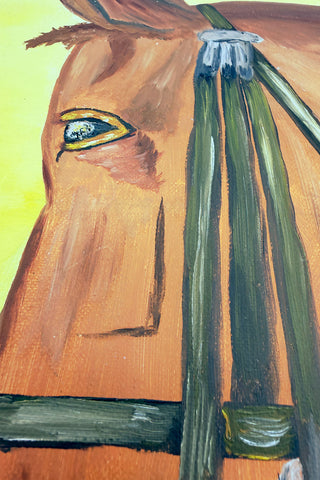 Goofball Horse Acrylic Painting