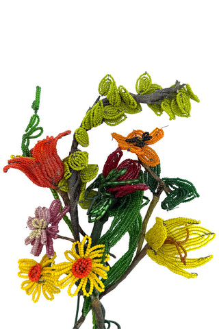 Antique Beaded Floral Bouquet "July"