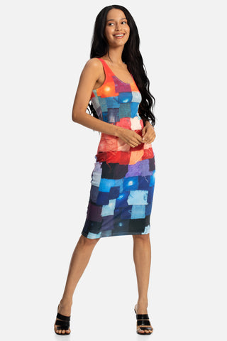 Swatch Print Dress