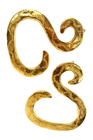 24 kt Gold Plated Swervy Purse Handles