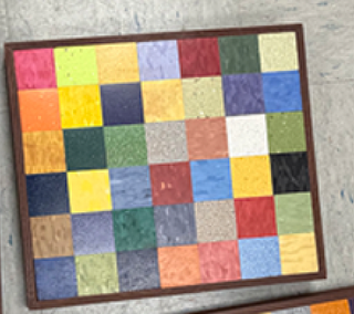 Small lino trivet 1
