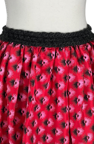A Todd Oldham Maker Shop Skirt In t=The Iconic "Tuft Print" Fall 1992