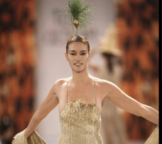 Vintage Todd Oldham Spring 1994 “Dreams” Runway Hair Pick  – 24kt Gold Plated with Swarovski Crystals