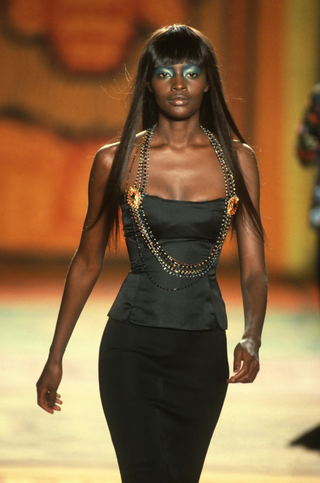 Todd Oldham Fall 1997 Jeweled Eye Charm Necklace
