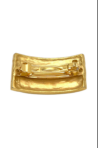 Vintage Todd Oldham Fall 1994 24kt Gold Plated Barrette with Ruby Red Swarovski Crystals