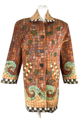 Fall 1991 Todd Oldham Wool Felting Tile Coat