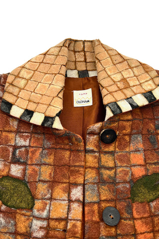 Fall 1991 Todd Oldham Wool Felting Tile Coat