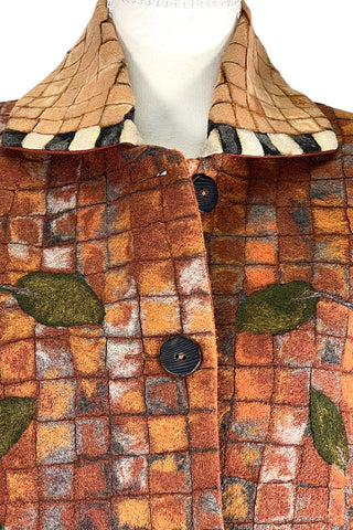 Fall 1991 Todd Oldham Wool Felting Tile Coat
