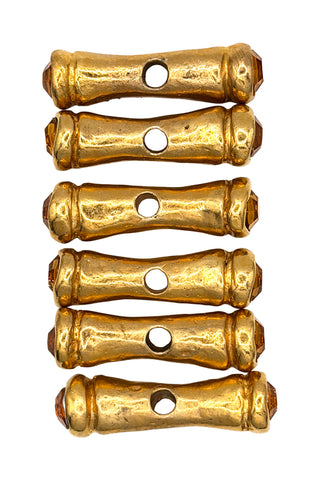 6 Piece Giant 24 kt Gold Plated Toggle Set