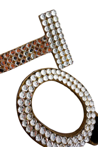 Wool Bridle Belt with Swarovski Pavé T+O Buckle