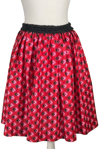 Todd Oldham 1992 Tuft Print Fabric Skirt