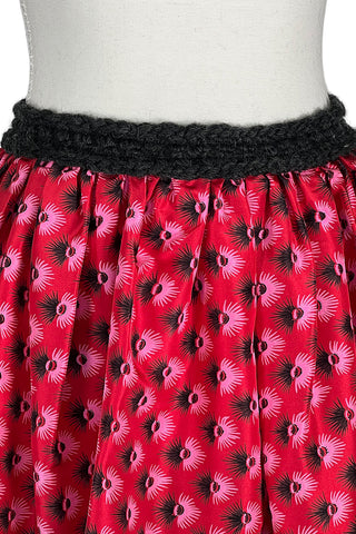 Todd Oldham 1992 Tuft Print Fabric Skirt