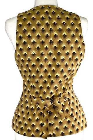 Fall 1992 Todd Oldham Tufted Silk Vest with Swarovski Crystals