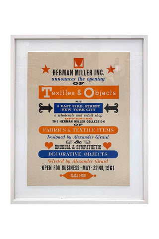Rare Alexander Girard Textiles & Objects Framed Poster