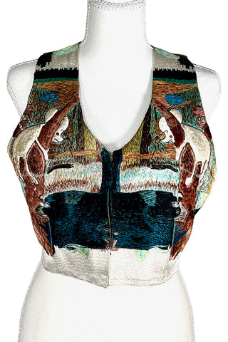 Spring 1994 Todd Oldham Silk Embroidered Vest