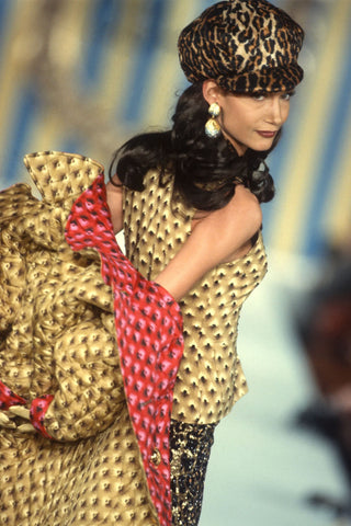 Fall 1992 Todd Oldham Tufted Silk Vest with Swarovski Crystals
