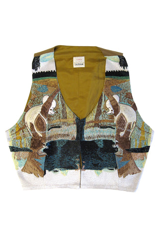Spring 1994 Todd Oldham Silk Embroidered Vest