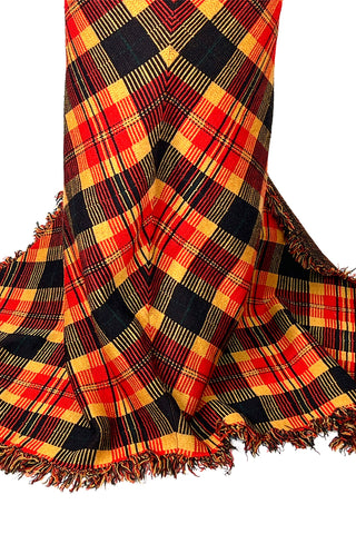 Fall 1994 Todd Oldham Plaid Wool Gown