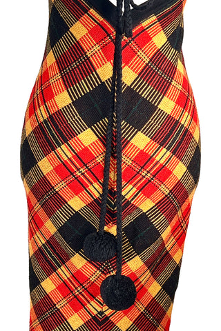 Fall 1994 Todd Oldham Plaid Wool Gown