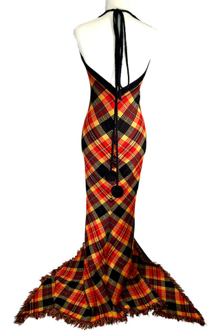 Fall 1994 Todd Oldham Plaid Wool Gown