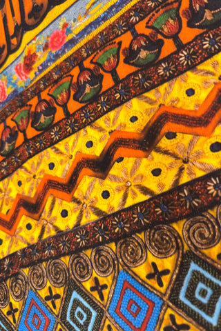 1994 Mystic Beading Print Knit Fabric, 4 Panel