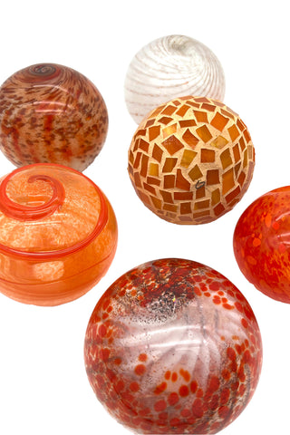 Vintage Todd Oldham Blown Glass Oranges, Set of 7