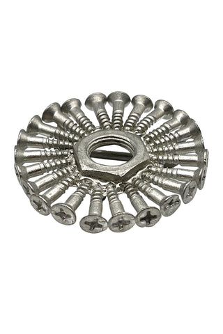 Spring 1994 Todd Oldham Silver Plated Screw Belt Buckle
