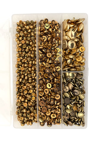 1970s-80s Metal Button Collection, 1000+ Pieces