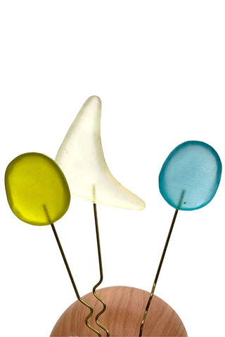Spring 1994 Todd Oldham Hand Poured Lucite Hair Picks, Set of 3