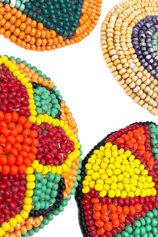 8 Piece 1994 Hand Beaded and Embroidered Big Button Set
