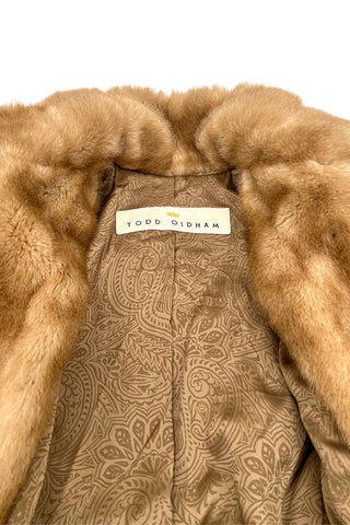 Fall 1997 Todd Oldham Tan Faux Fur Coat
