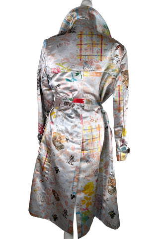 Spring 1997 Todd Oldham Printed Satin Trench Coat