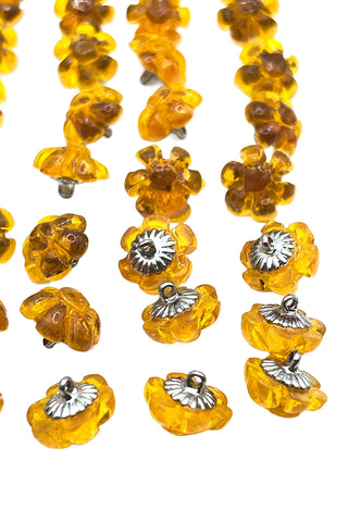 Todd Oldham Vintage Lucite Mini Marigold Buttons, Set of 36
