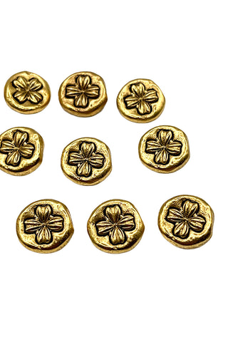 1995 Todd Oldham 24 kt Ebonized Gold Plated Ribbon De-Embossed Ribbon Buttons, Set of 12