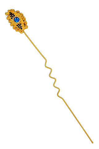 1994 24 kt Gold Plated Eye Hair Pin