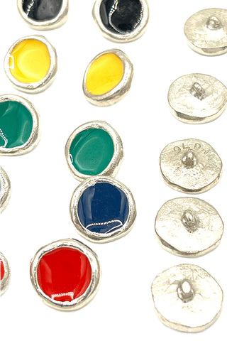 Vintage Todd Oldham Twister Lacquered Buttons, Set of 15