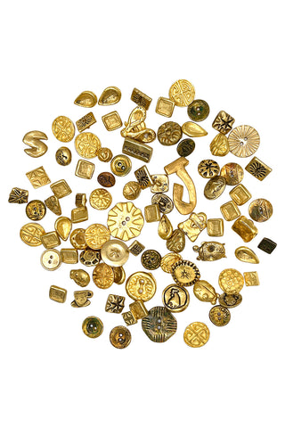 80+ Piece Collection of 24 kt Gold Plated Button Grab Bag 2