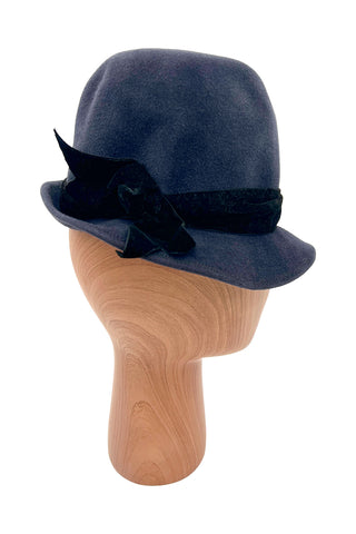 Fall 1997 Todd Oldham Wool Felt Dark Grey Fedora