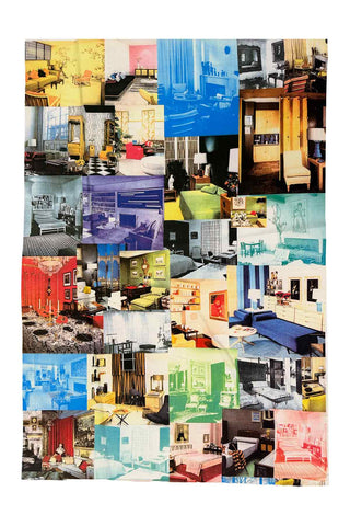 1995 "Living Room" Vintage Knit Print, 5 Panel Set