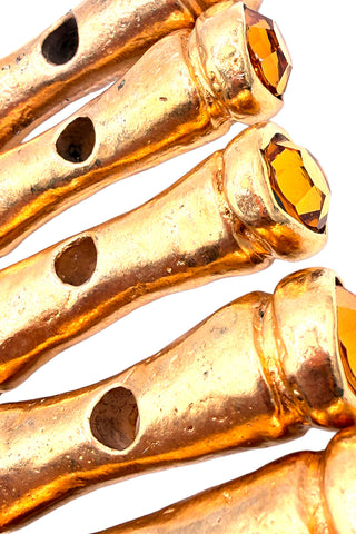 6 Piece Giant 24 kt Gold Plated Toggle Set