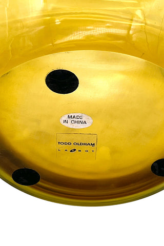 Vintage Todd Oldham Home Collection Yellow Glass Vase