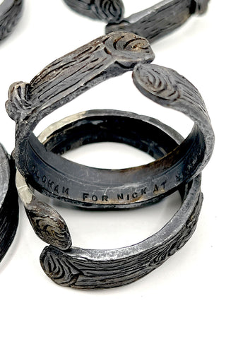 '90s Todd Oldham Log Napkin Rings for Nick at Night, Set of 6