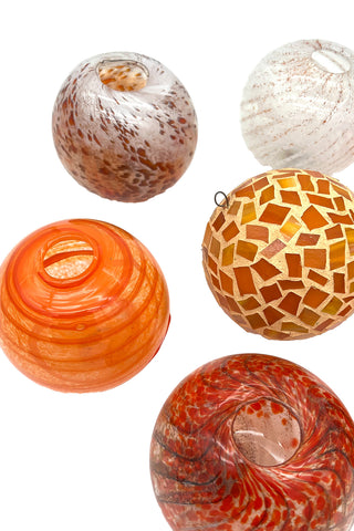 Vintage Todd Oldham Blown Glass Oranges, Set of 7