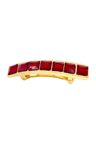 1996 24 kt Gold Plated Barrett With Swarovski Crystals