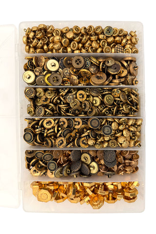 1970s-80s Metal Button Collection, 1000+ Pieces, Set 2