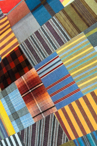 1995 Micro Knit Fabric, "Mens Shirt" Print, Set of 4