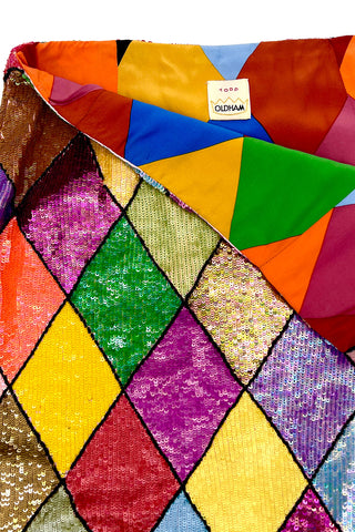Spring 1993 Todd Oldham Harlequin Sequin Skirt